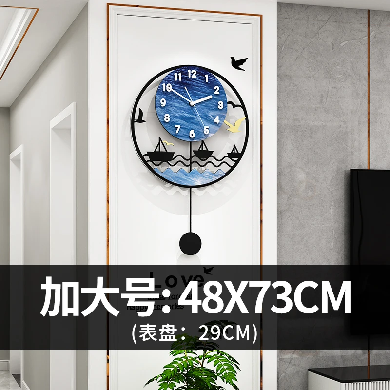 

Nordic Art Wall Clock Modern Design Pendulum Large Luxury Silent Living Room Creative Wall Clock Personality Home Decor DA60WC