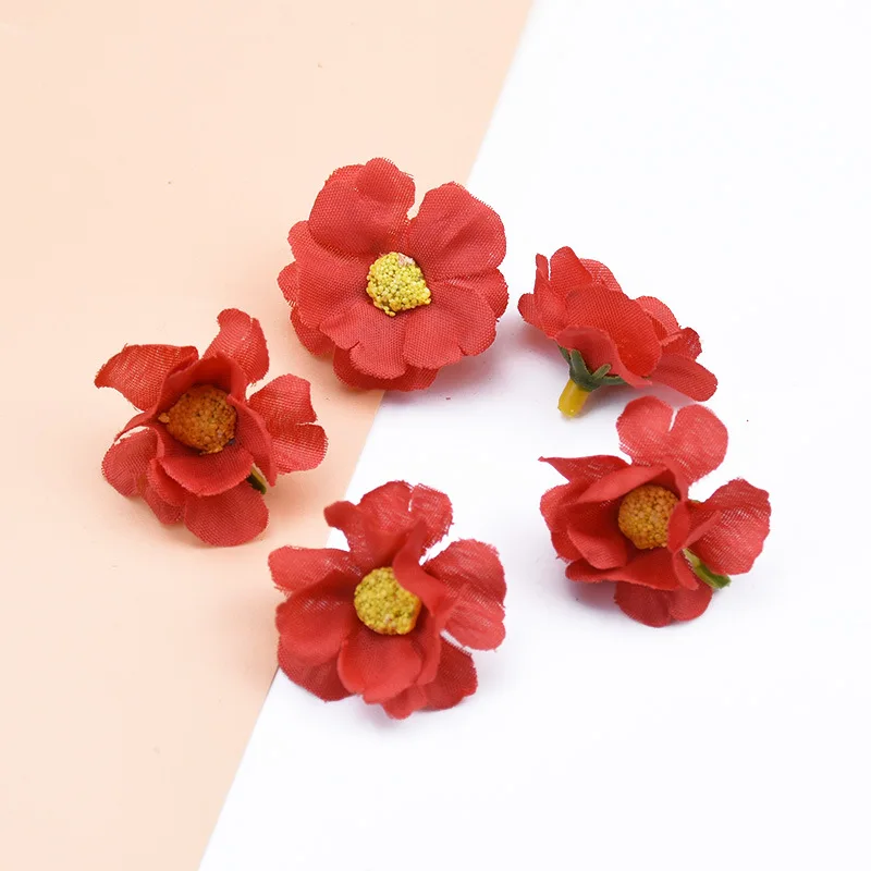 50 шт. искусственная шелковая Маргаритка тычинки DIY искусственный мини цветок с