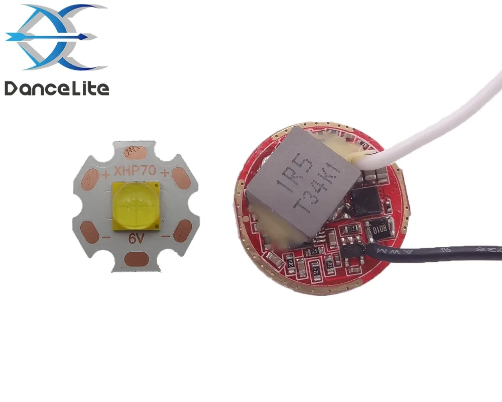 1 шт. DIY фонарик 22 мм выход 6 в повышающий драйвер платы для XHP70/XHP70.2(3,7-4,2 в вход