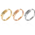 Персонализированное кольцо с гравировкой имени и слов, обручальное кольцо из нержавеющей стали, обещающие слова для женщин, персонализированный подарок