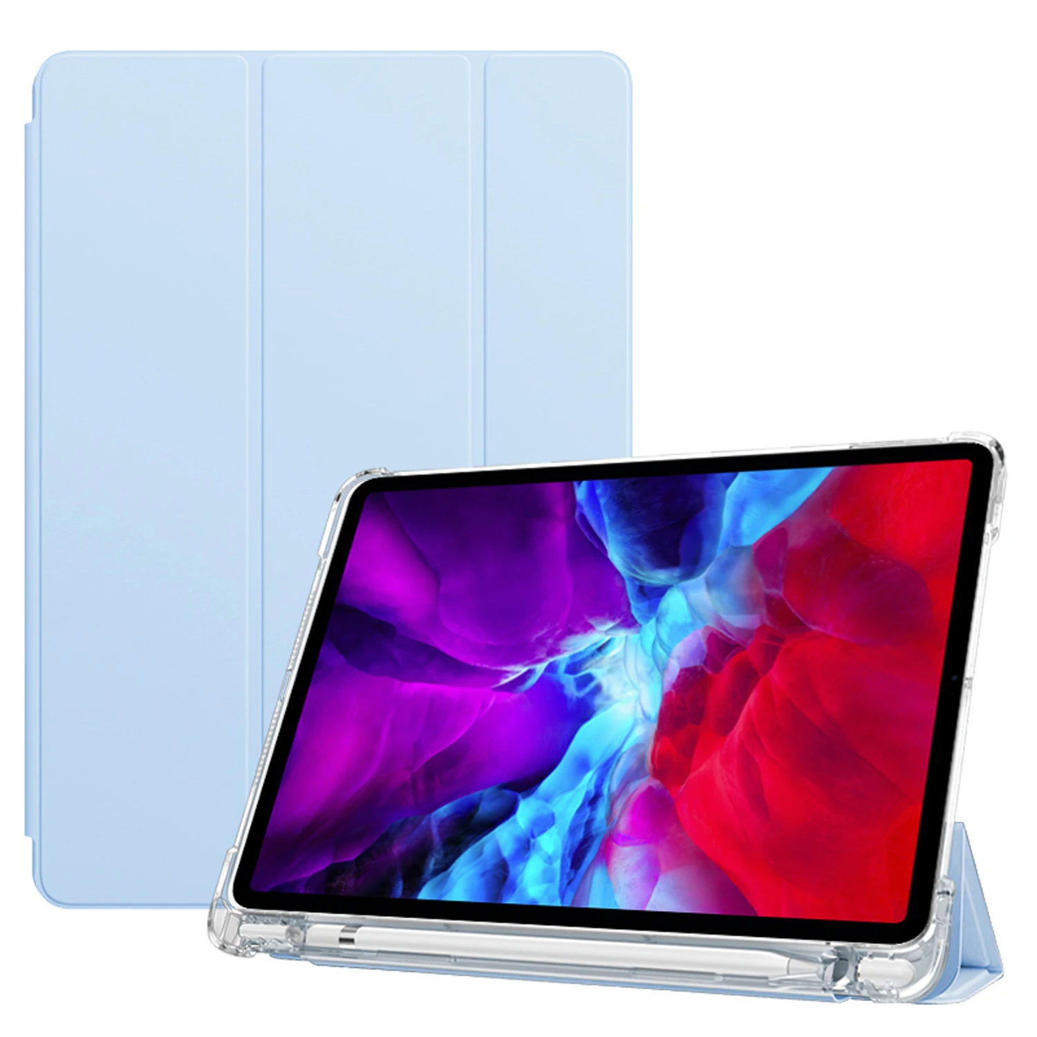 

RBP for iPad Pro 11 Inch 2rd Generation Case with Built-in Pencil Holder, Transparent Back Shell, for iPad Pro 11 Inch 2020 Case