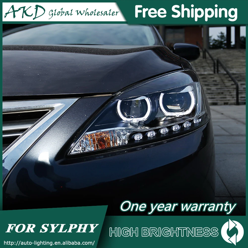

Фары для Nissan Sylphy 2012-2015, дневные ходовые огни Sentra, лампа для передней фары, дневные ходовые огни, аксессуары для автомобиля