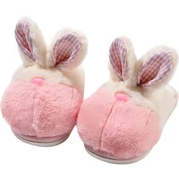 children slippers winter 2022 new home non slip warmth girl rabbit cotton slippers cute fur fashion indoor leisure sweet hot
