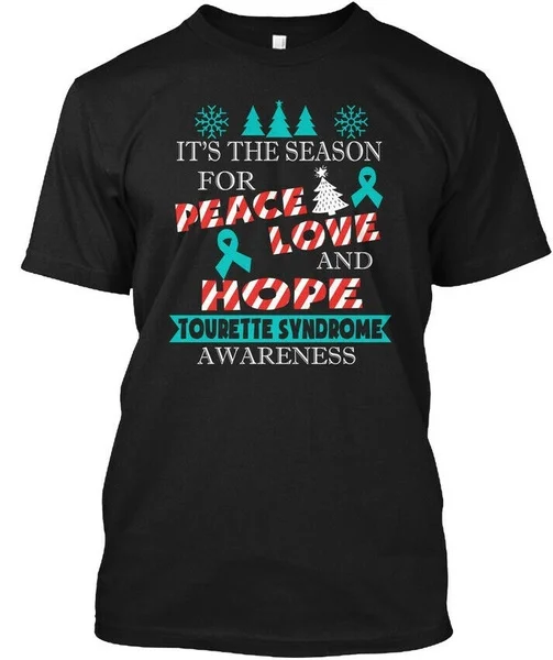 

Christmas Love Hope Tourette Syndrome Tee T-Shirt Tee