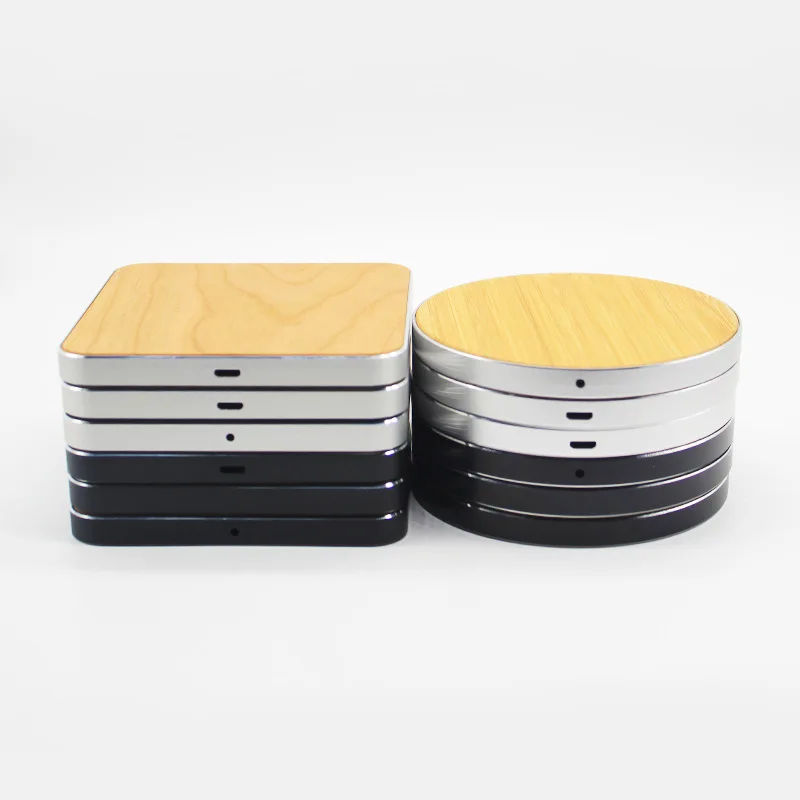 Деревянное Беспроводное зарядное устройство 10 Вт металлическая Беспроводная