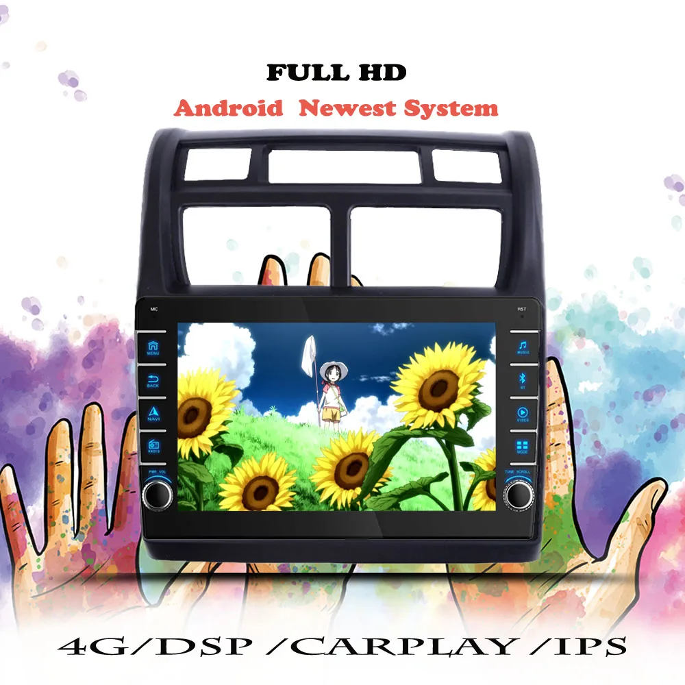 Android 12 Автомобильный радиоприемник DSP IPS Carplay для Kia Sportage 2 2007 2008 2009 навигация GPS