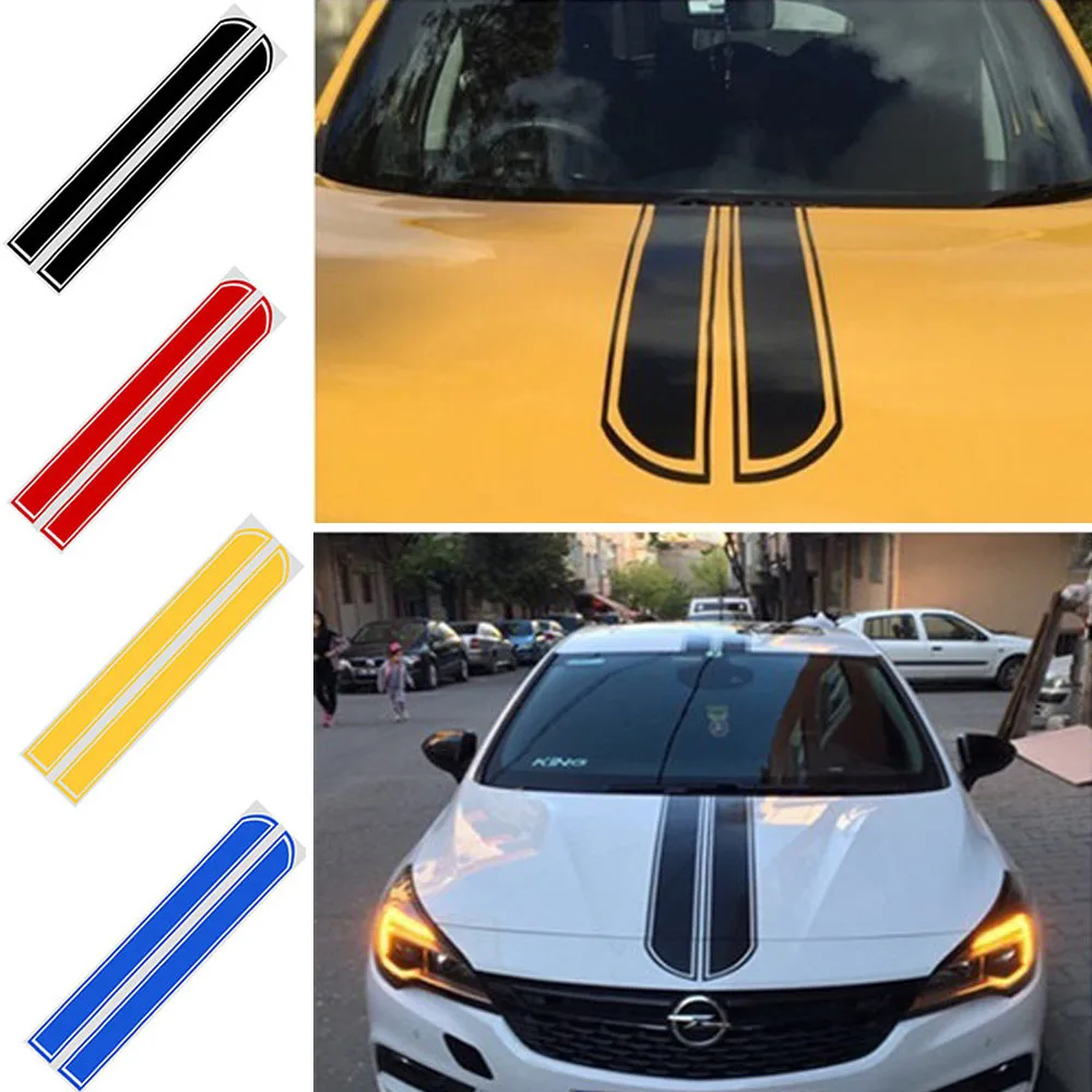 

Car Side Stripes Car Hood Covers Vinyl Decals Head Car Sticker for BMW AUDI Car Exterior Parts Car Decal Decor Car Styling