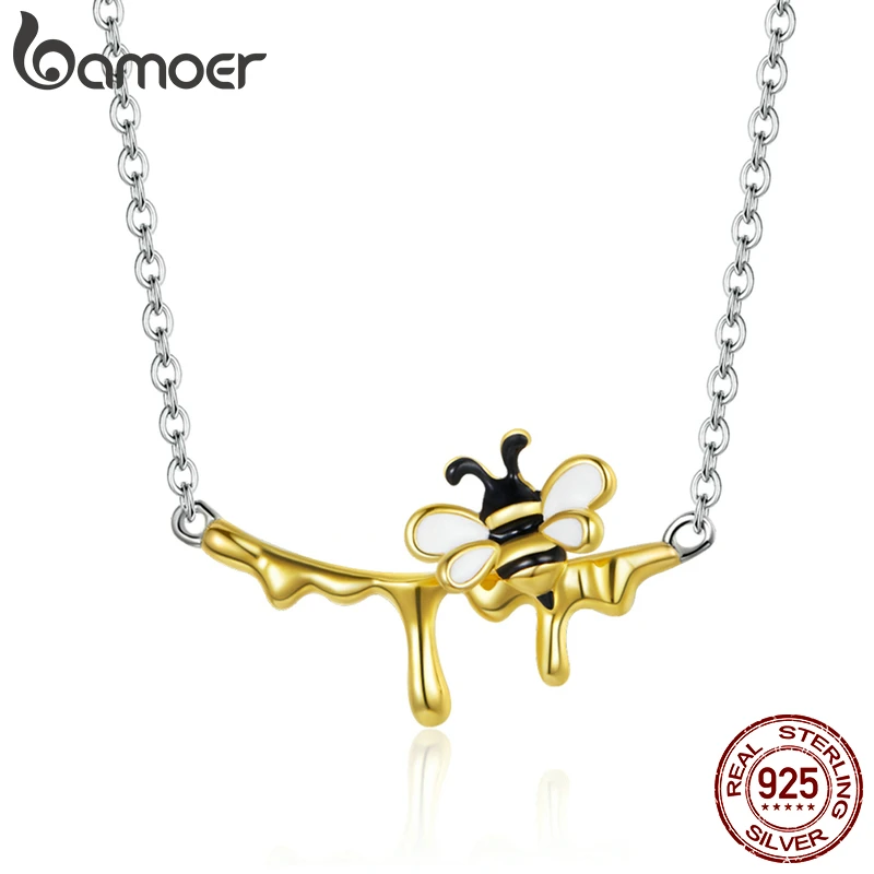 

Ожерелье Memnon из серебра 925 пробы с эмалью женское, ожерелье из серебра 925 пробы с кулоном в виде пчелы, ювелирное изделие SCN460