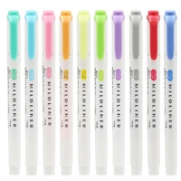 1 pc zebra mildliner double sided highlighter fine bold 20 colors fluorescent pen hook pen highlighter marker pen