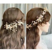 sweet bridal headwear wedding accessories beautiful petals wedding hair accessories alloy rhinestone accessories 2021 new