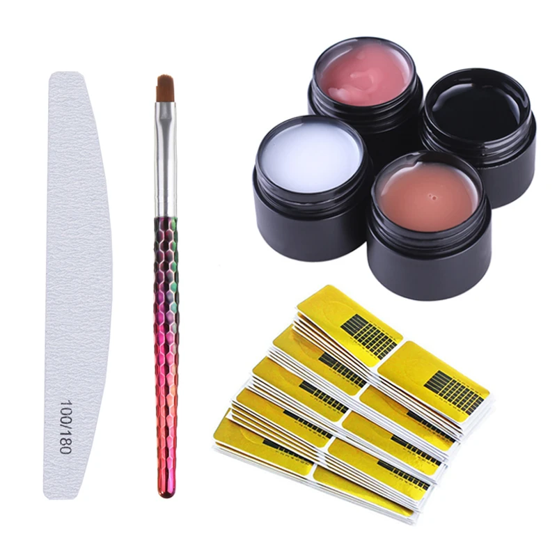 MSHARE набор гелей для наращивания ногтей Камуфляжный Прозрачный телесный розовый