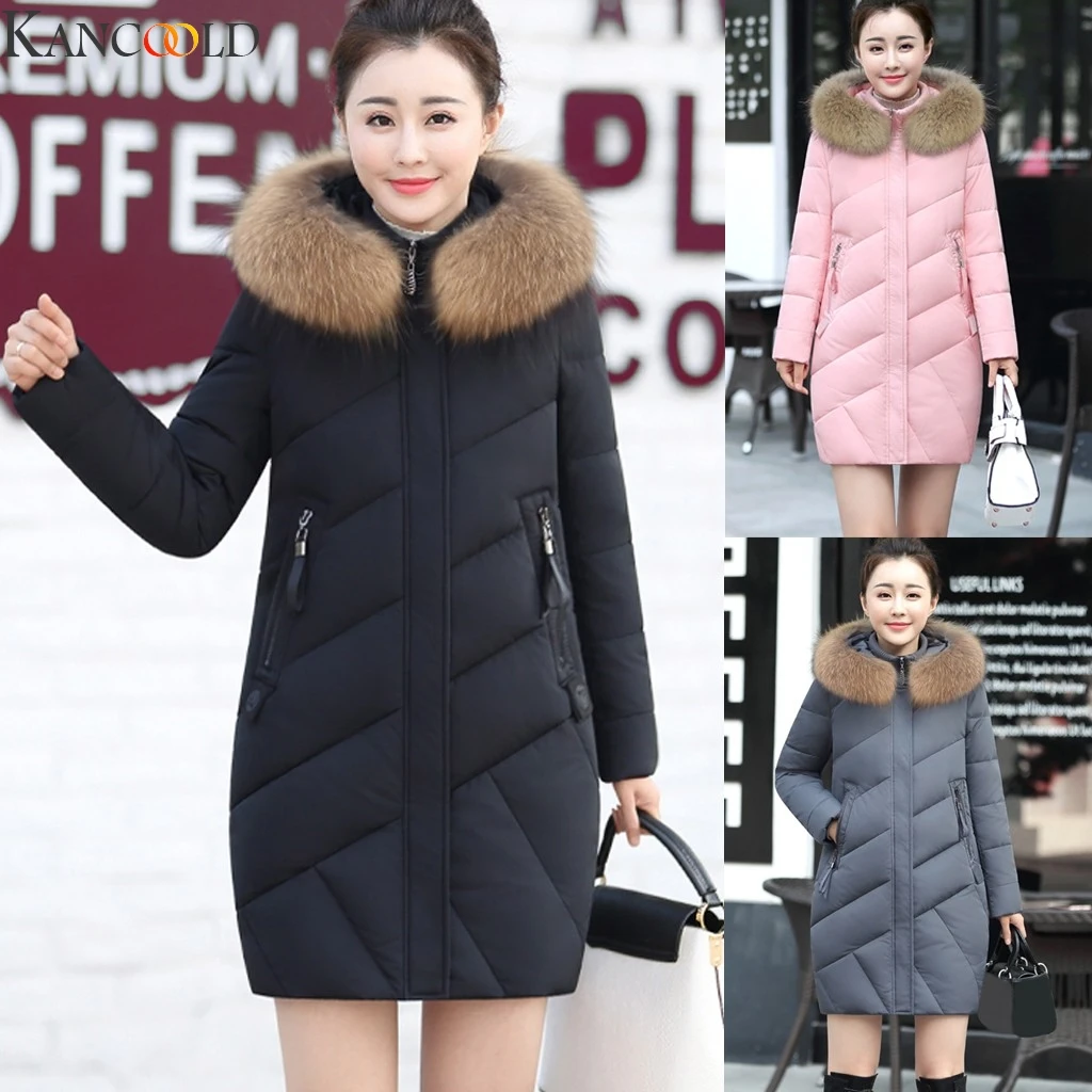 Женская зимняя куртка-парка с капюшоном и воротником из искусственного меха 3