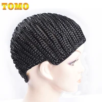 tomo black cornrow wig caps with combs adjustable super elastic cornrow cap for weave crochet braid easy sew in cornrow wig cap