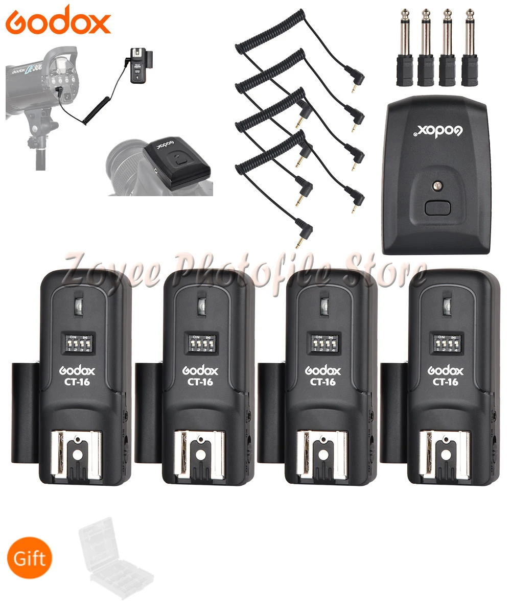 Godox CT-16 16 каналов беспроводной радиопередатчик для вспышки + приемник CT16 набор Canon