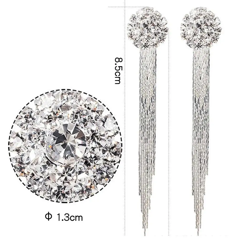 1 пара женские серьги-подвески с серебряным покрытием #269460 | Украшения и