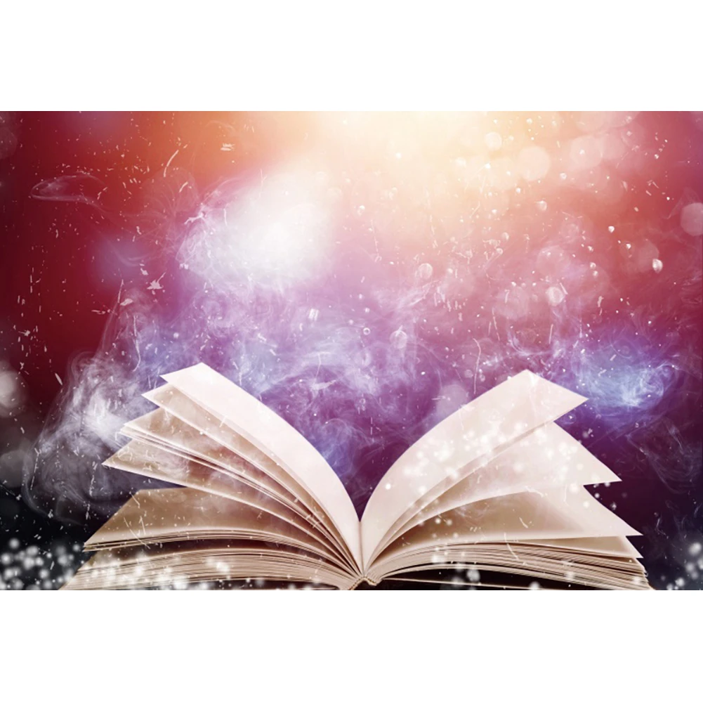 Laeacco Magic Books Photocall Photography Backdrop Fantastic Bokeh Fairy Tale Grimoire Kids Child Portrait Customized Background |