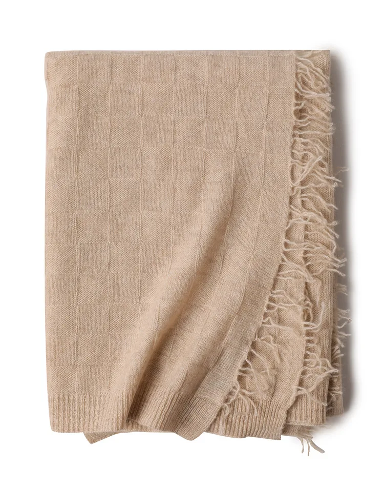 Женский длинный шарф с бахромой элегантный теплый в японском и корейском стиле