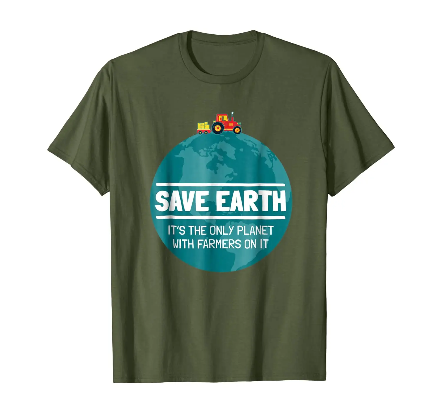

Save Earth Funny Farmer T-Shirt Farm Earth Day Nature Lover