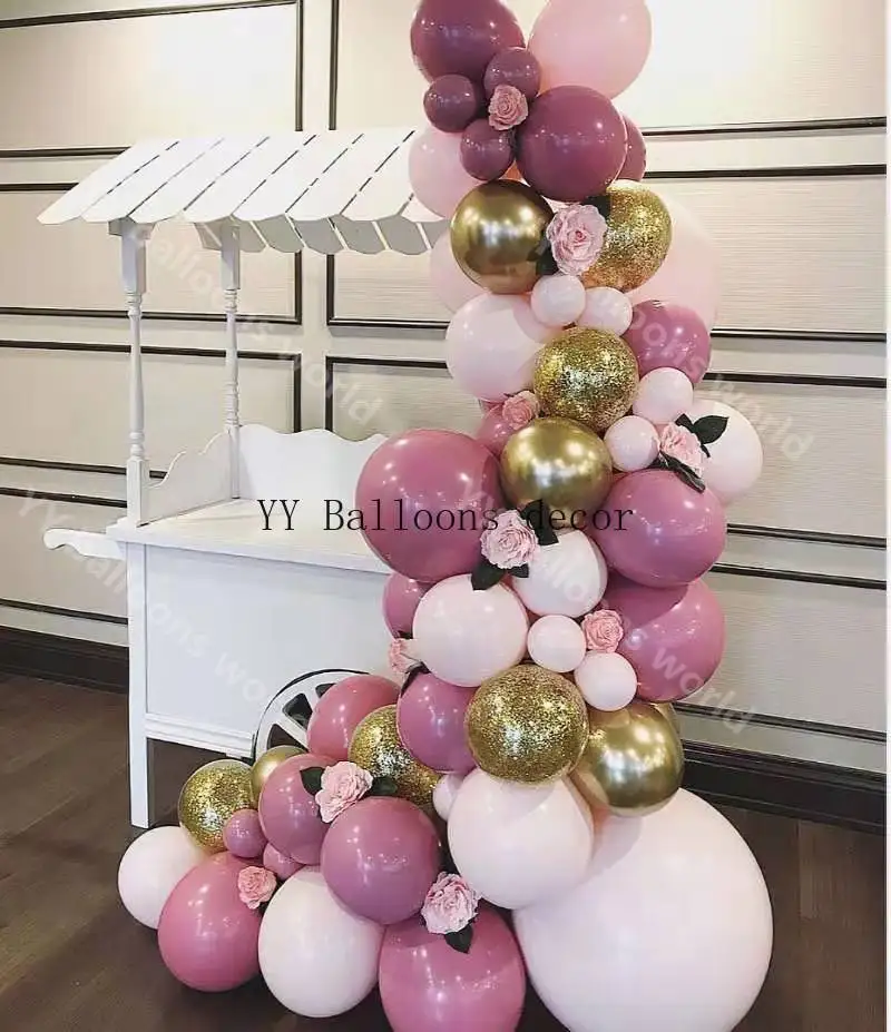 Воздушный шар комплект гирлянды Румяна Золотой Шар АРКА ретро персик Свадебные