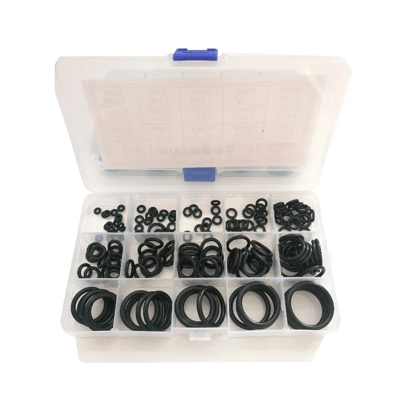 

225PCS/set Rubber O Ring Assortment kit oring Washer Gasket Sealing O-Ring pack 15 Sizes with Plastic Box silicone rubber rings