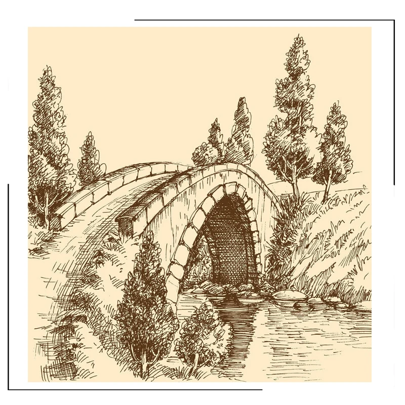

Stone Bridge And Tree Clear Silicone Stamps Scrapbooking Crafts Decorate Photo Album Embossing Cards Making Clear Stamps New