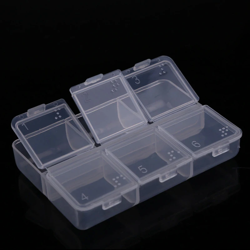 

Chest Holder Storage Organizer Container Case Portableome Mini 6 Grid Plastic Pill Medicine Box Waterproof Small Medicine