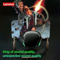 new lenovo xt92 gaming low latency earplugs music tws wireless headphones sports with microphone earphone bluetooth