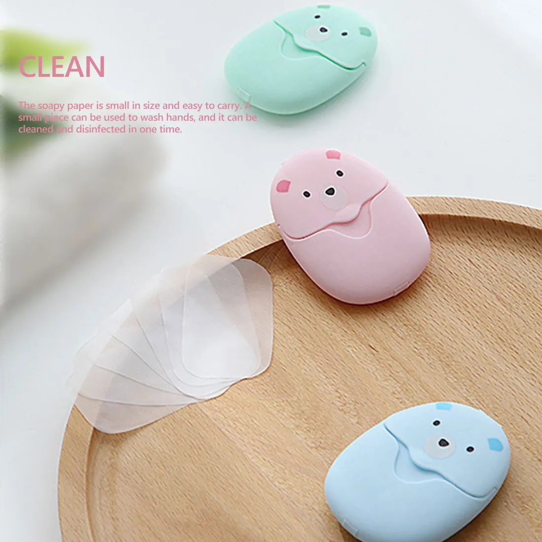 

50PCS Disposable Mini Travel Soap Paper Washing Hand Bath Cleaning Portable Boxed Foaming Scented Sheets 3 Colors