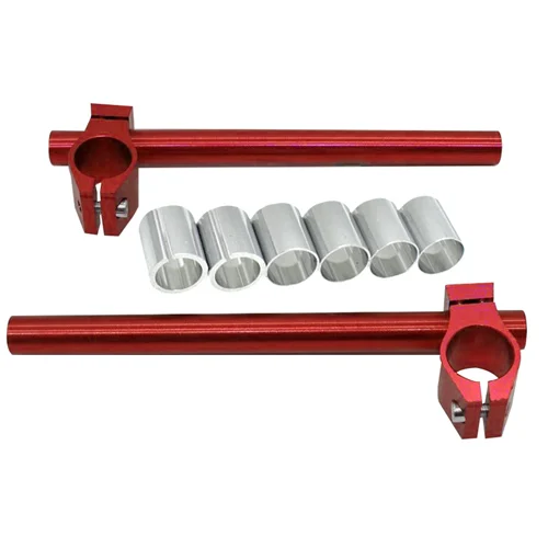 red Мотоцикл CNC Кафе Racer руль гоночный Регулируемый 24-31 мм зажим на вилке ручка бар - Цвет: red