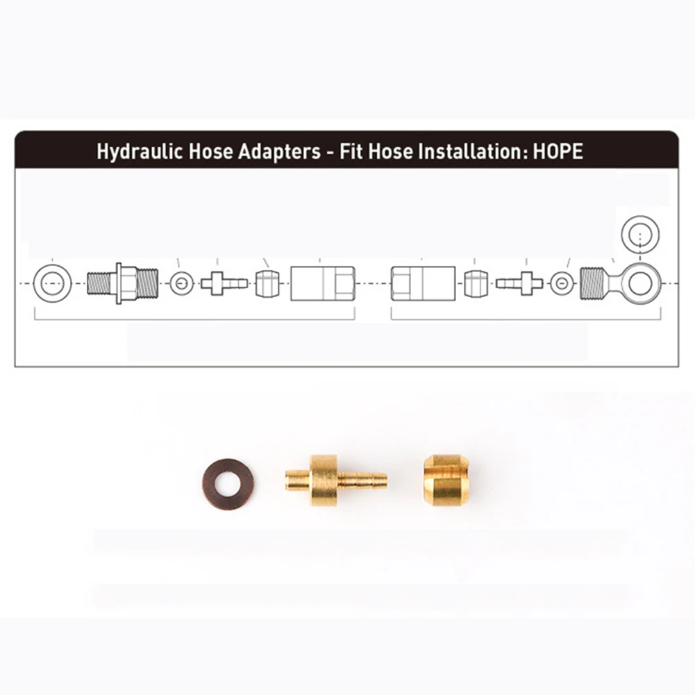 

Five-line Tubing connector set For HOPE Oil Pipe Joint Set Parts Cycling Bike