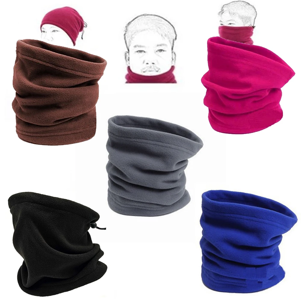 Флисовый теплый шарф для рыбалки катания на коньках бега спорта велоспорта