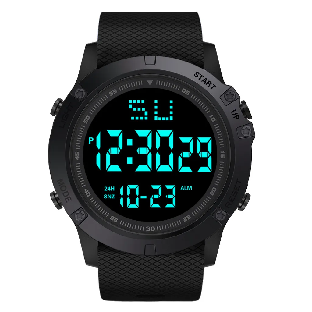 

New Watches For Men Fashion Men'S Led Digital Date Military Sport Rubber Quartz Watch Alarm Waterproof Wristwatch Reloj Hombr F3