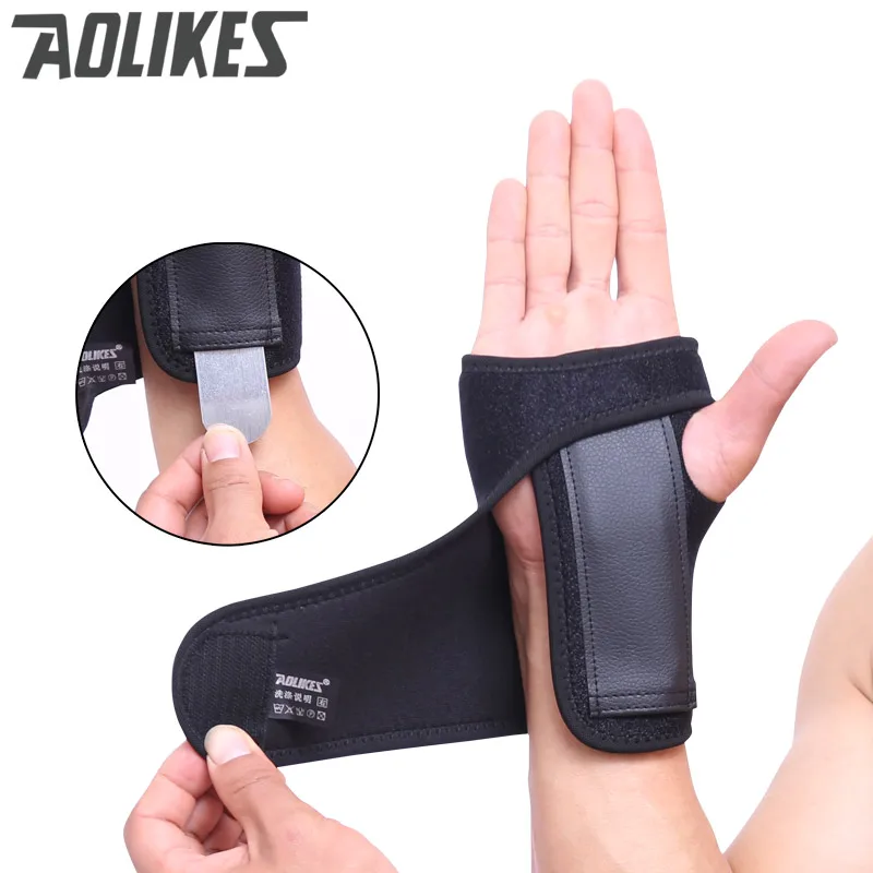 

Adjustable Fitness Weight Lift Hand Brace Sport WristBand Safe Steel Wrist Support Splint Arthritis Sprains Strain Hand Bandage