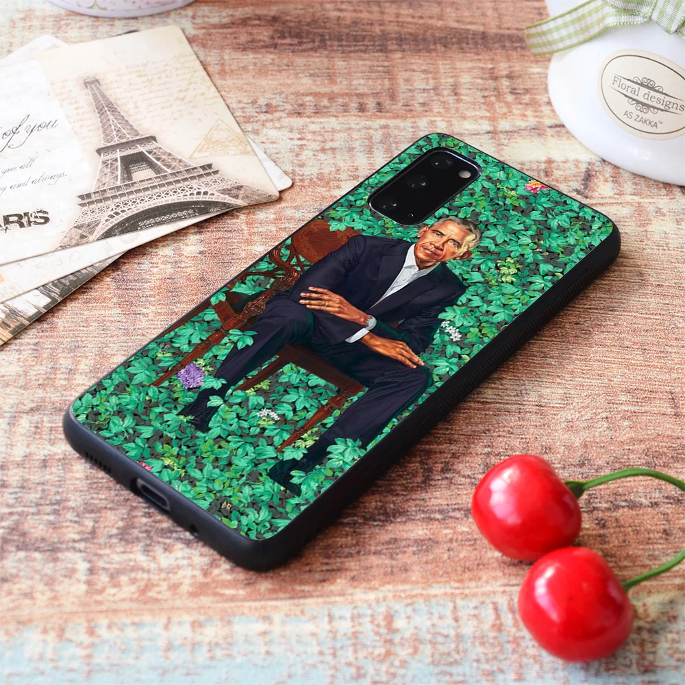 Мягкий чехол из ТПУ с рисунком Обамы для Samsung Galaxy|Бамперы| |