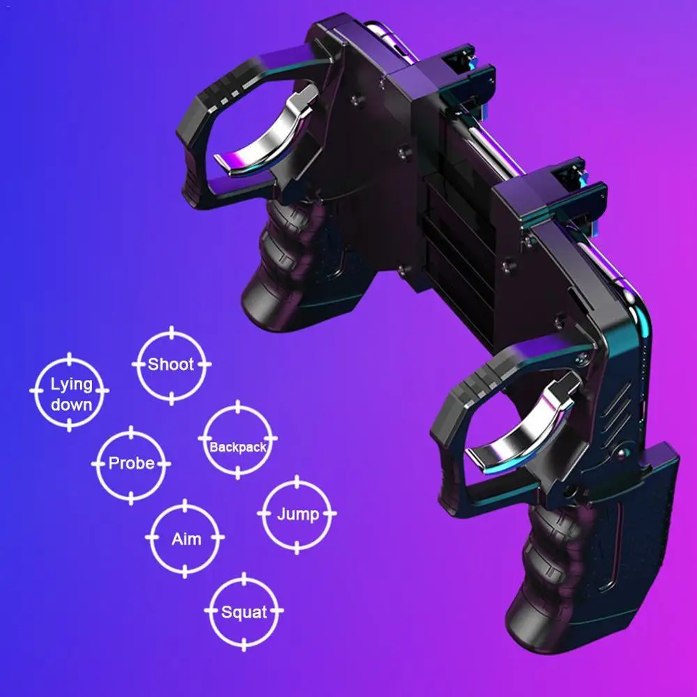 k21 for pubg controller for mobile game shooter trigger fire button for ios android phone gamepad joystick pugb helper holder free global shipping