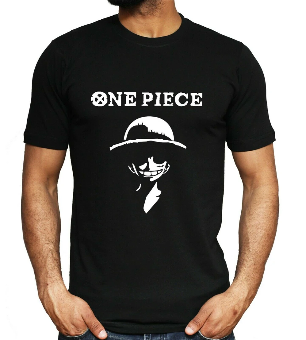 Luffy One Piece T Shirt Straw Hat Pirate Japanese Anime Cosplay Top Mens S - Xxl Brand Clothing Tee | Мужская одежда