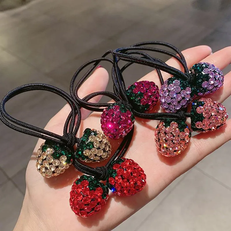 Аксессуары для волос женщин резинка в виде клубники Изысканный милый женский