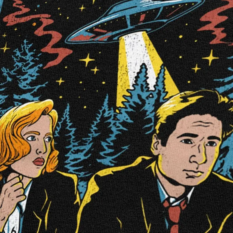 Мужская винтажная футболка из сериала The X Файлы забавная 100% хлопка с короткими