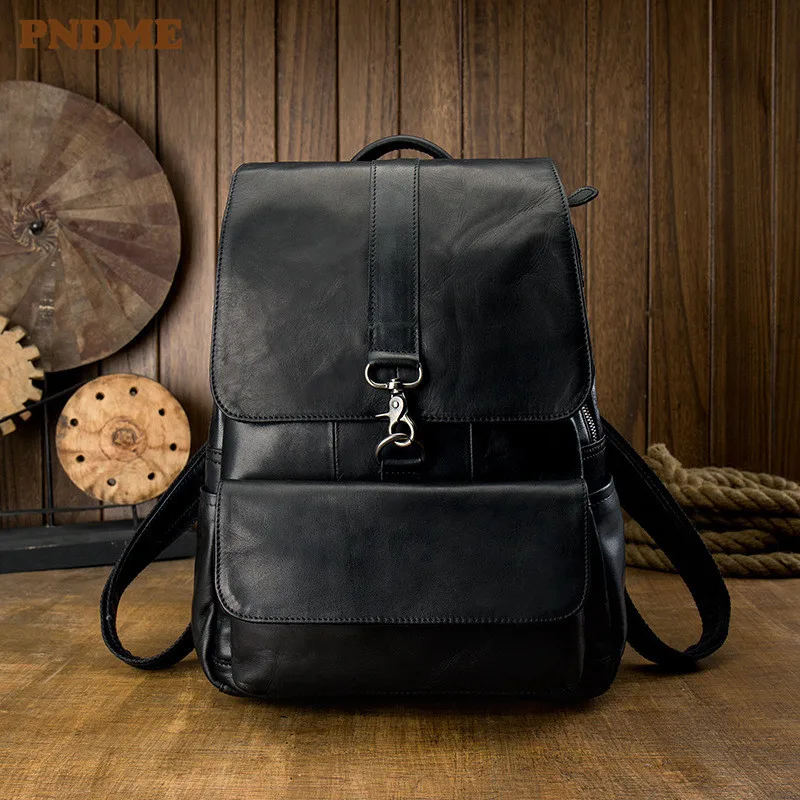 

Рюкзак мужской, из натуральной воловьей кожи, для улицы, для путешествий