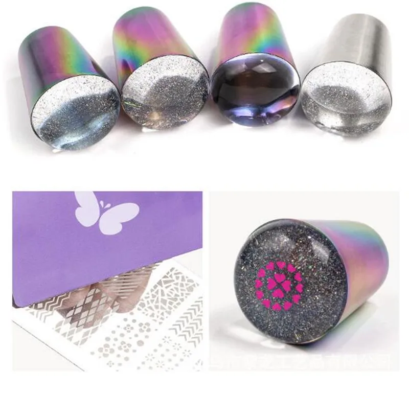 10 шт./лот голографическая ручка прозрачный штамп для стемпинга пластины Холло