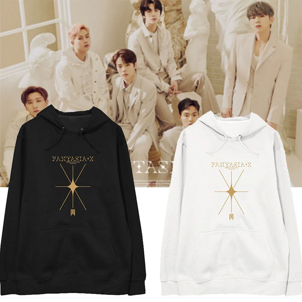 Корейский стиль Kpop Monsta X Fantasia толстовки с принтом альбома одинаковые унисекс