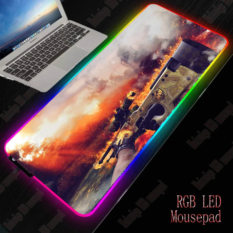 

Counter-strike Gaming Mouse Pad Gamer Computer RGB Backlit Mause Pad Large Mousepad XXL for Desk Keyboard LED Mice Mat for CSGO