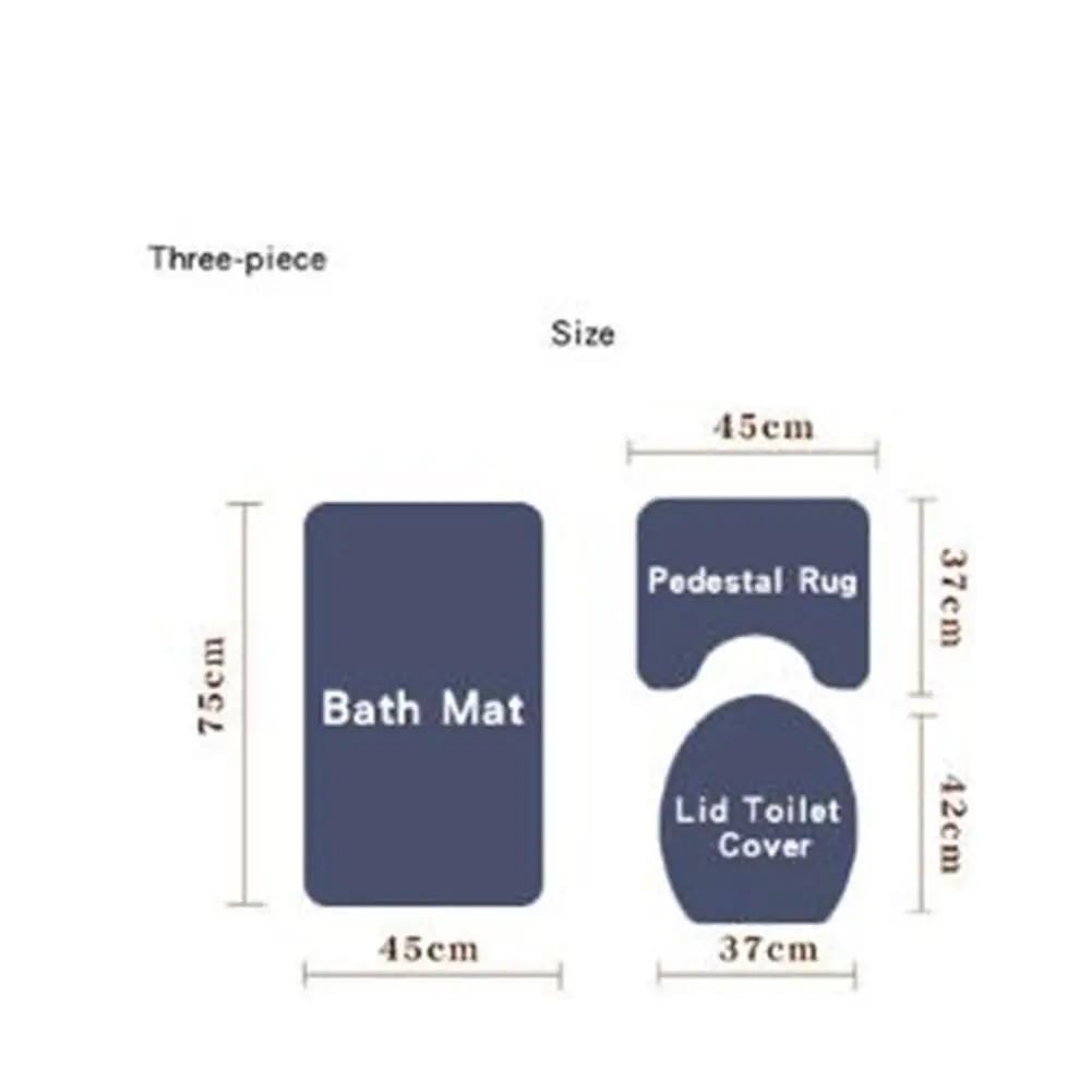 3 шт./компл. фланелевый простой черный белый красный цифровой принт коврик для