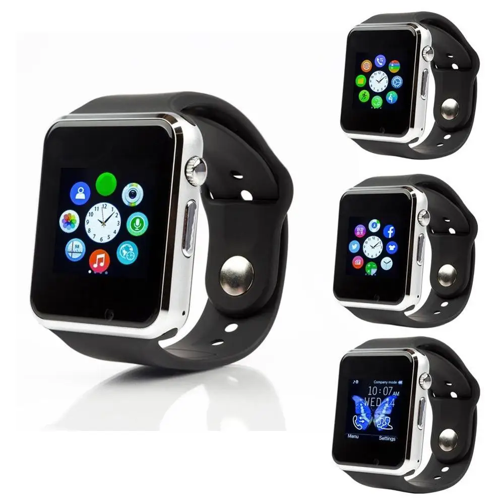 Bluetooth Смарт часы A1 поддержка sim карты наручные с камерой счетчик шагов и калорий