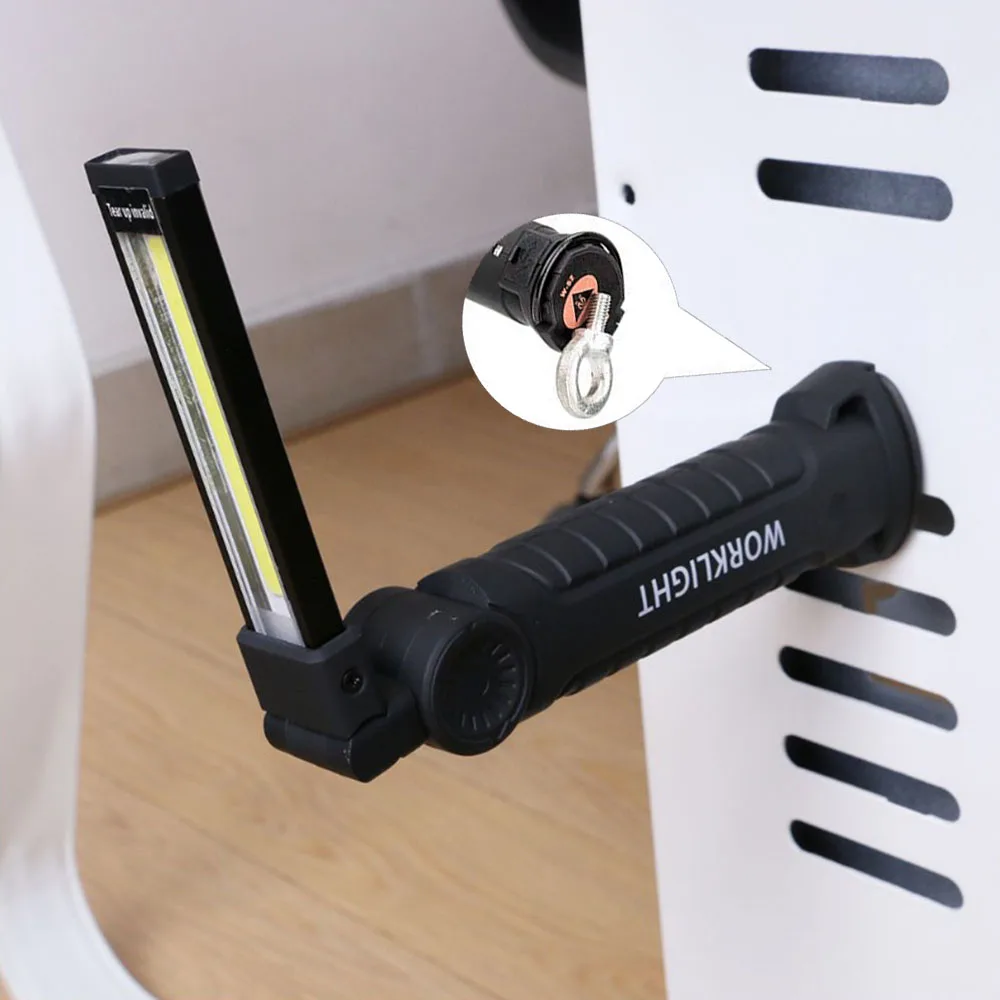(L) COB светодиодный рабочий свет 5 режимов освещения фонарик с магнитной базой USB