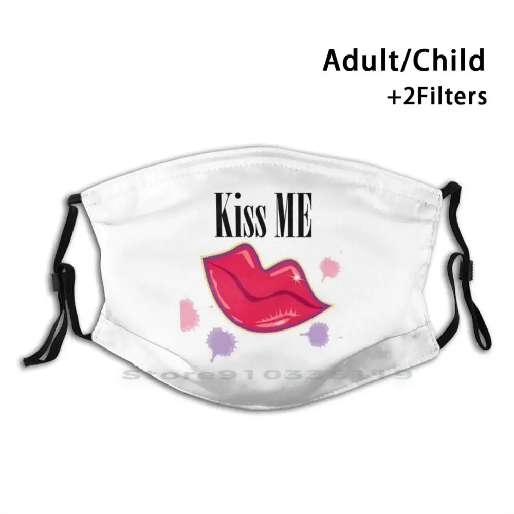 Забавный Красный Розовый средства ухода за губами с надписью Kiss Me (поцелуй Печать