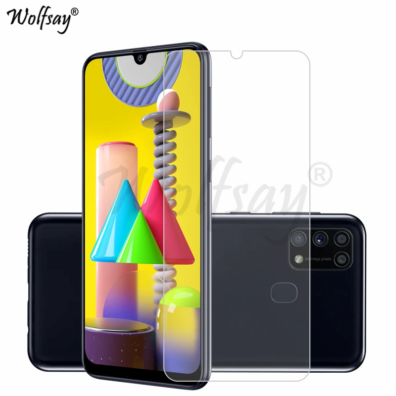Для Samsung Galaxy M31 Защитное стекло для экрана закаленное пленка телефона 2