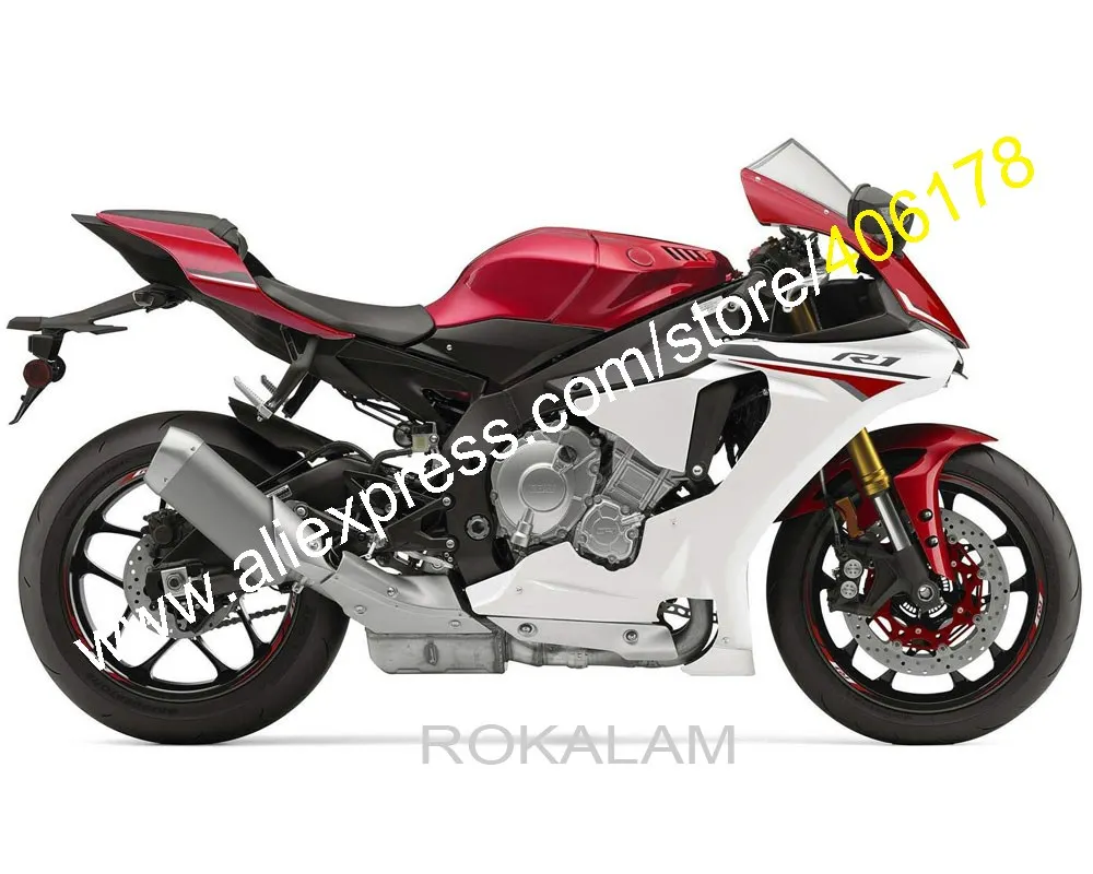 Для YZF R1 2015 2016 2017 2018 YZF1000 15-19 YZF-R1 YZFR1 красный цвет ABS пластиковый комплект