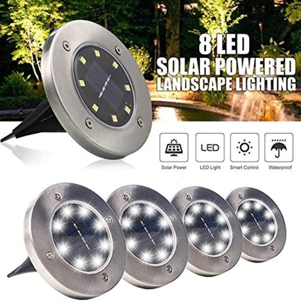 Водонепроницаемый Напольный СВЕТОДИОДНЫЙ светильник на солнечной батарее