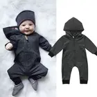 Детский комбинезон на молнии, с капюшоном, на зиму